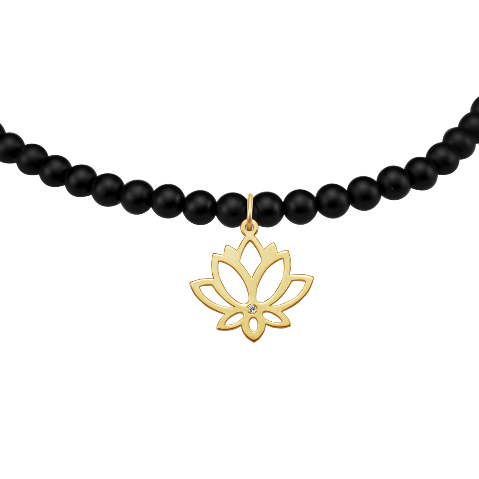 Diamantový náramok s achátmi Dark Lotus
