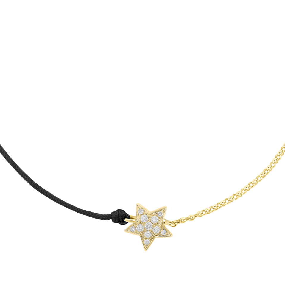 Diamantový náramok so šnúrkou Be a Star