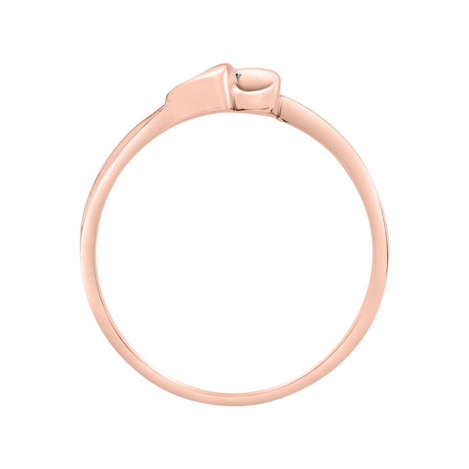 Prsteň s diamantom Love Message