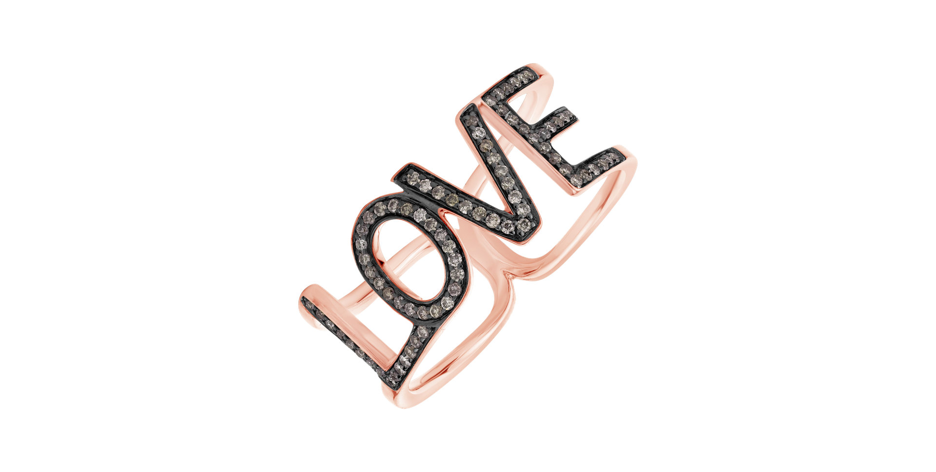 Prsteň s diamantmi Love