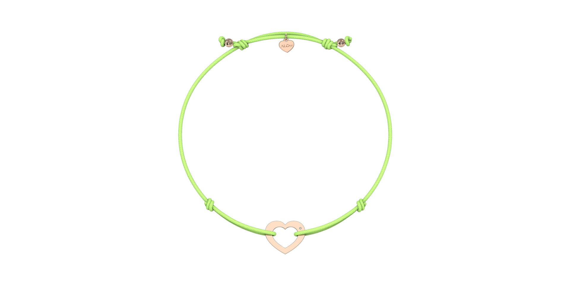 Diamantový náramok so šnúrkou Love