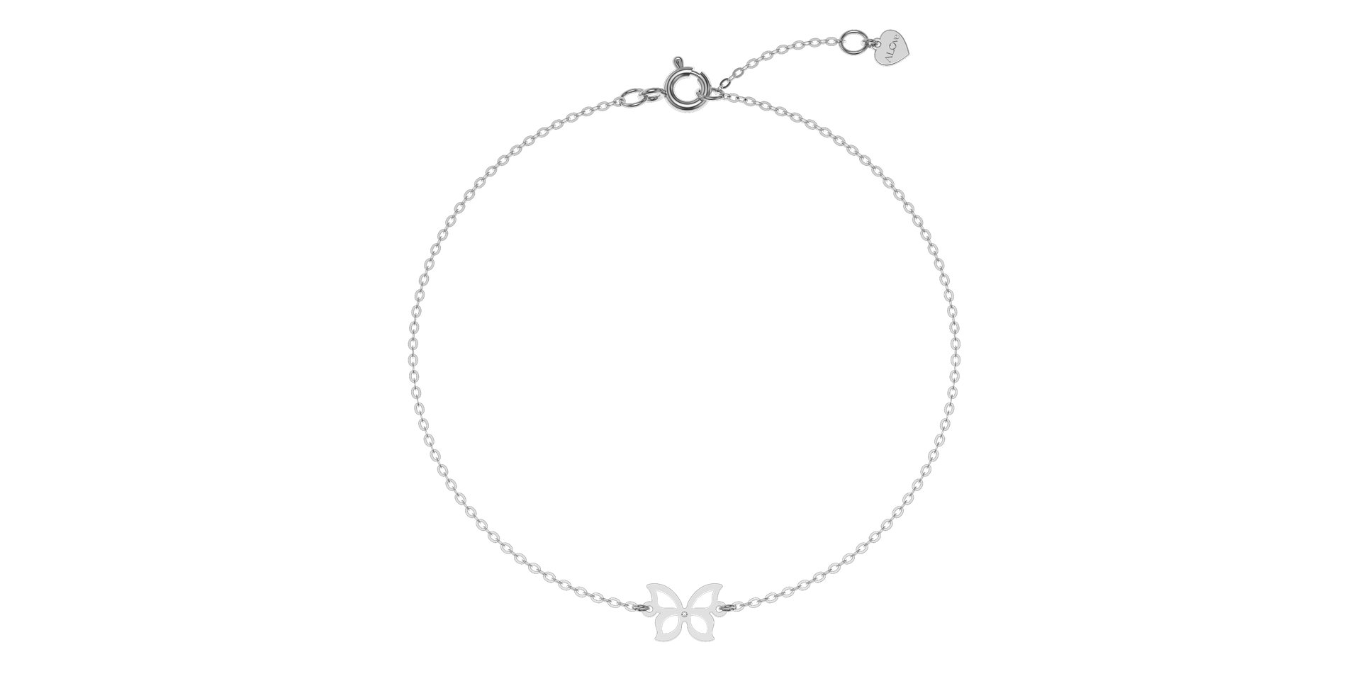 Náramok s diamantom Gold Butterfly