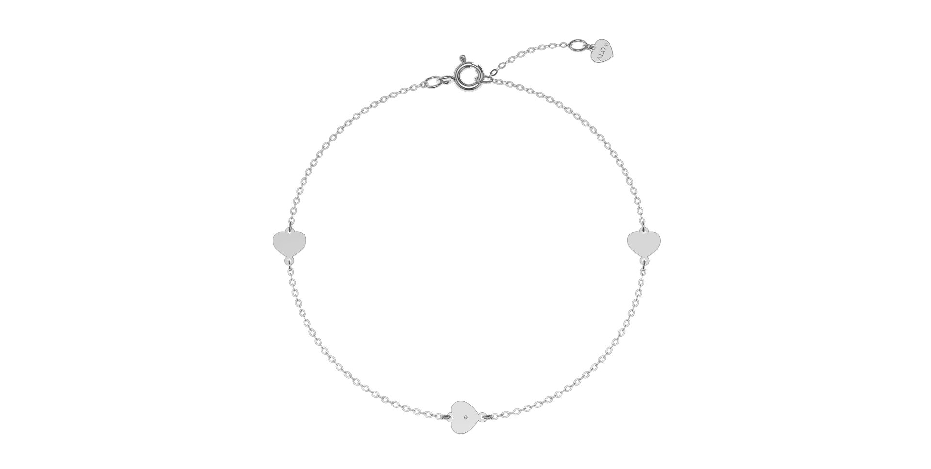 Náramok s diamantom Little Heart