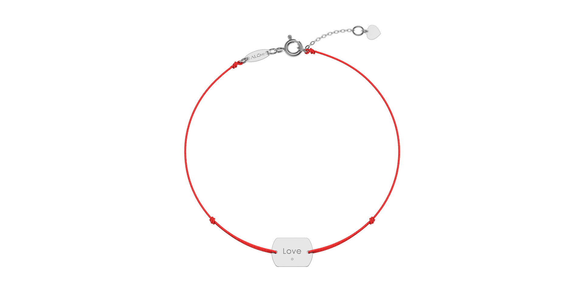 Diamantový náramok so šnúrkou Love Stamp