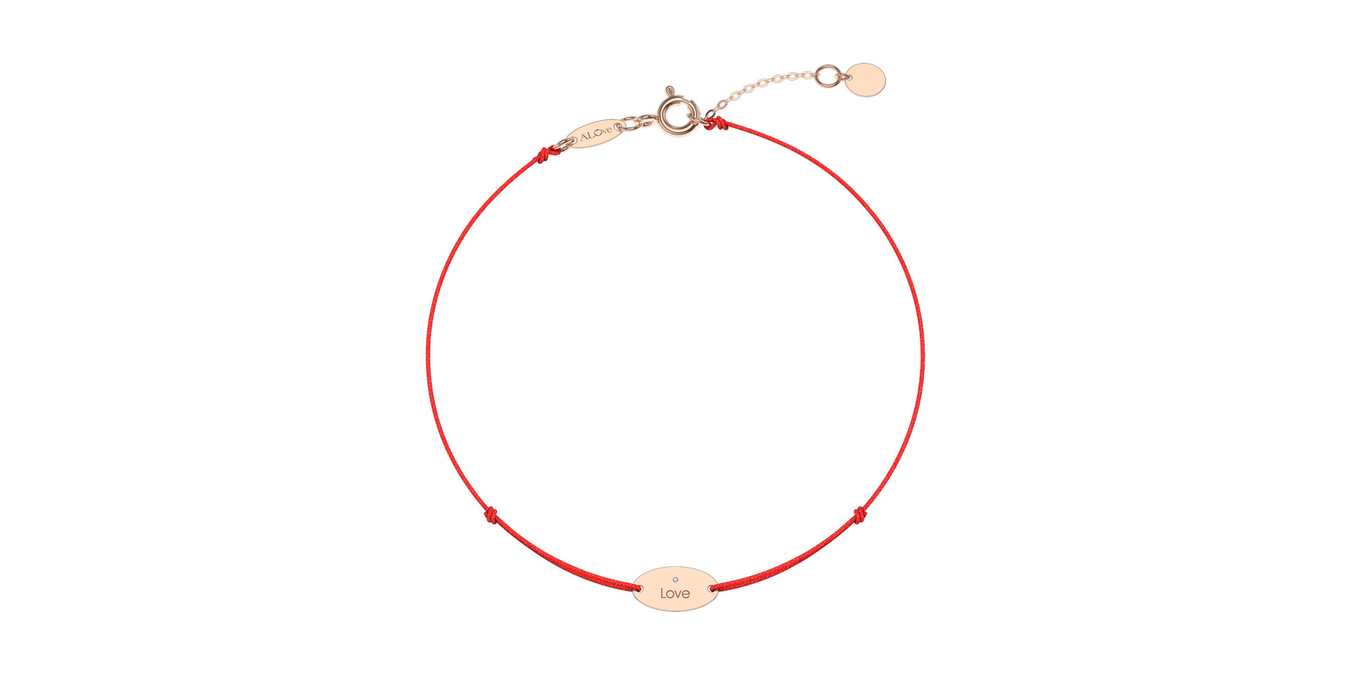 Diamantový náramok so šnúrkou Gold Stamp