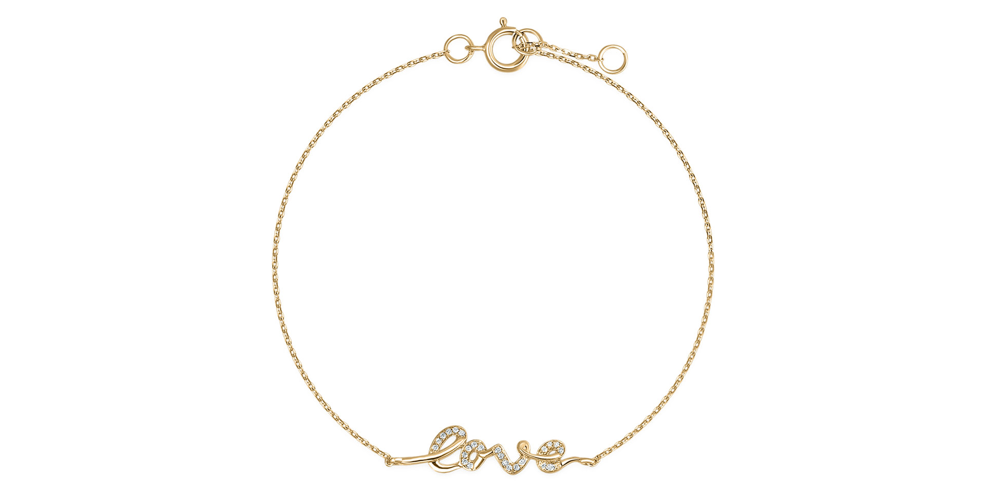 Náramok s diamantmi Love
