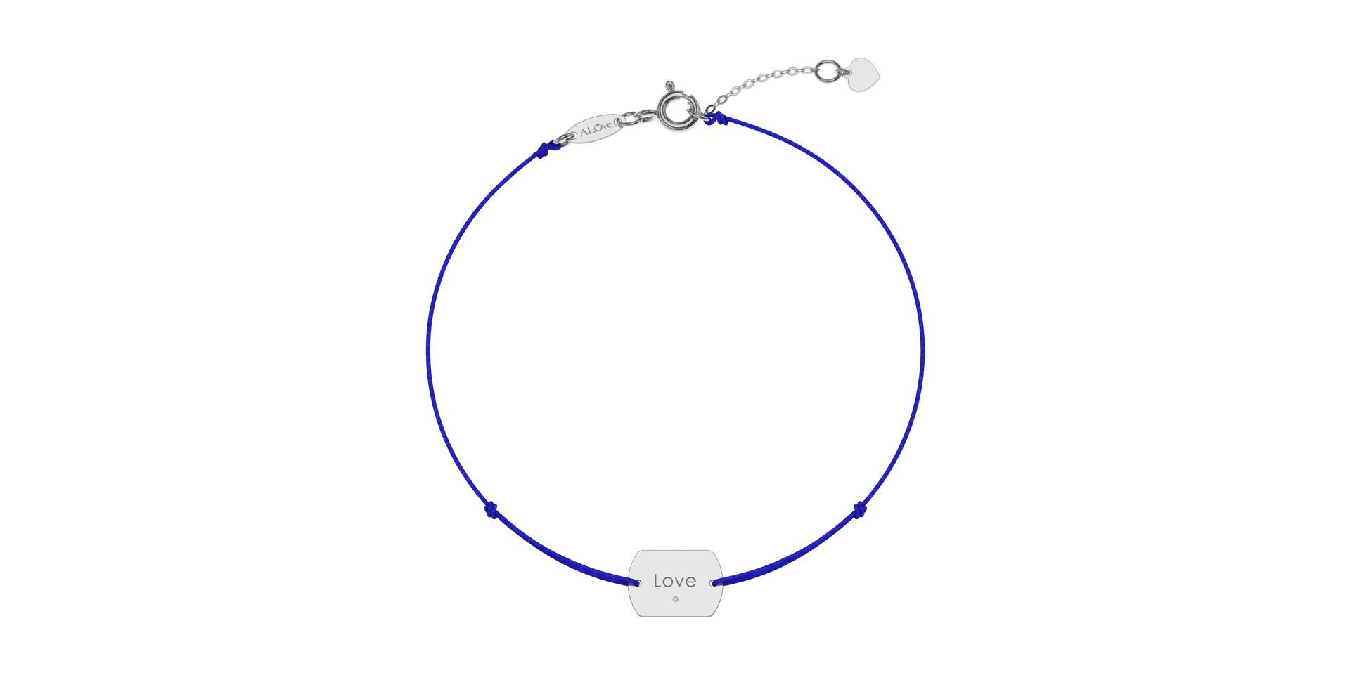 Diamantový náramok so šnúrkou Love Stamp