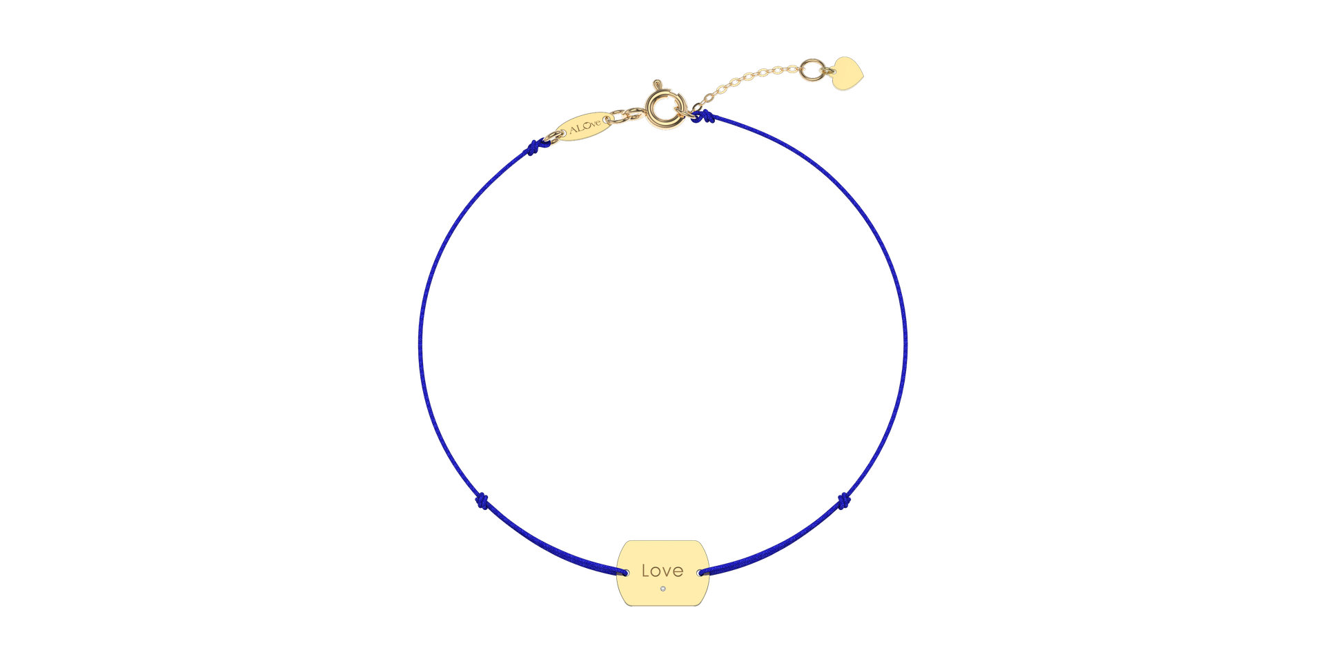 Diamantový náramok so šnúrkou Love Stamp