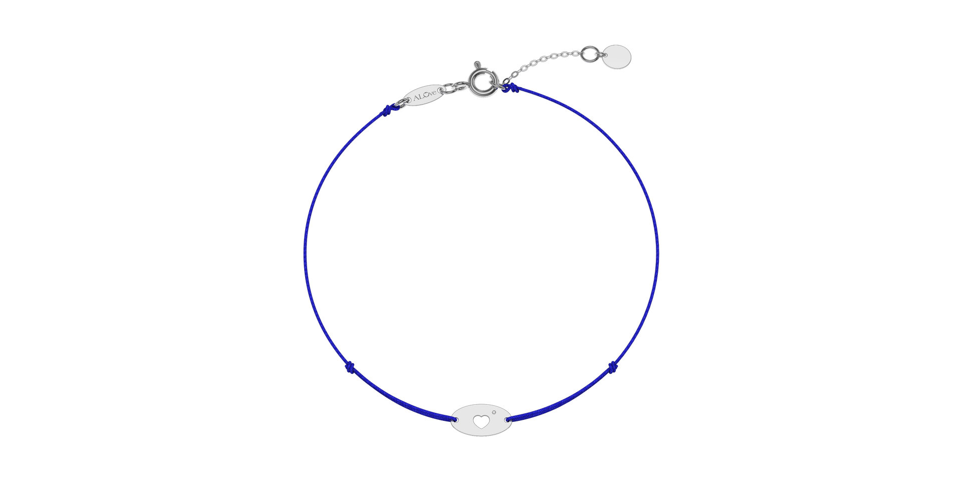 Diamantový náramok so šnúrkou Gold Heart