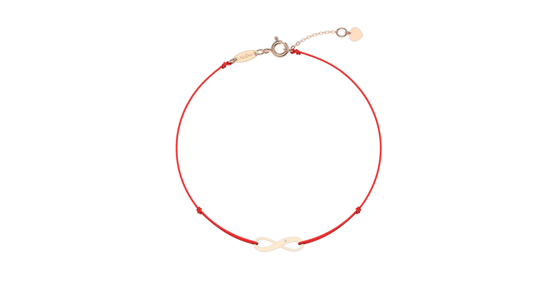 Diamantový náramok so šnúrkou Infinity