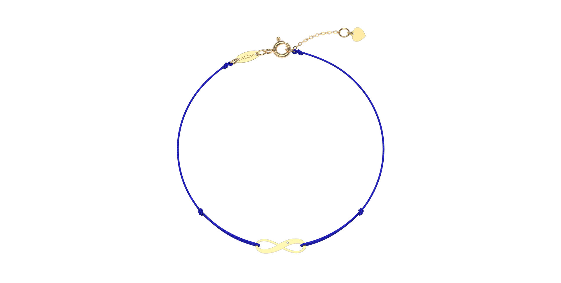 Diamantový náramok so šnúrkou Infinity