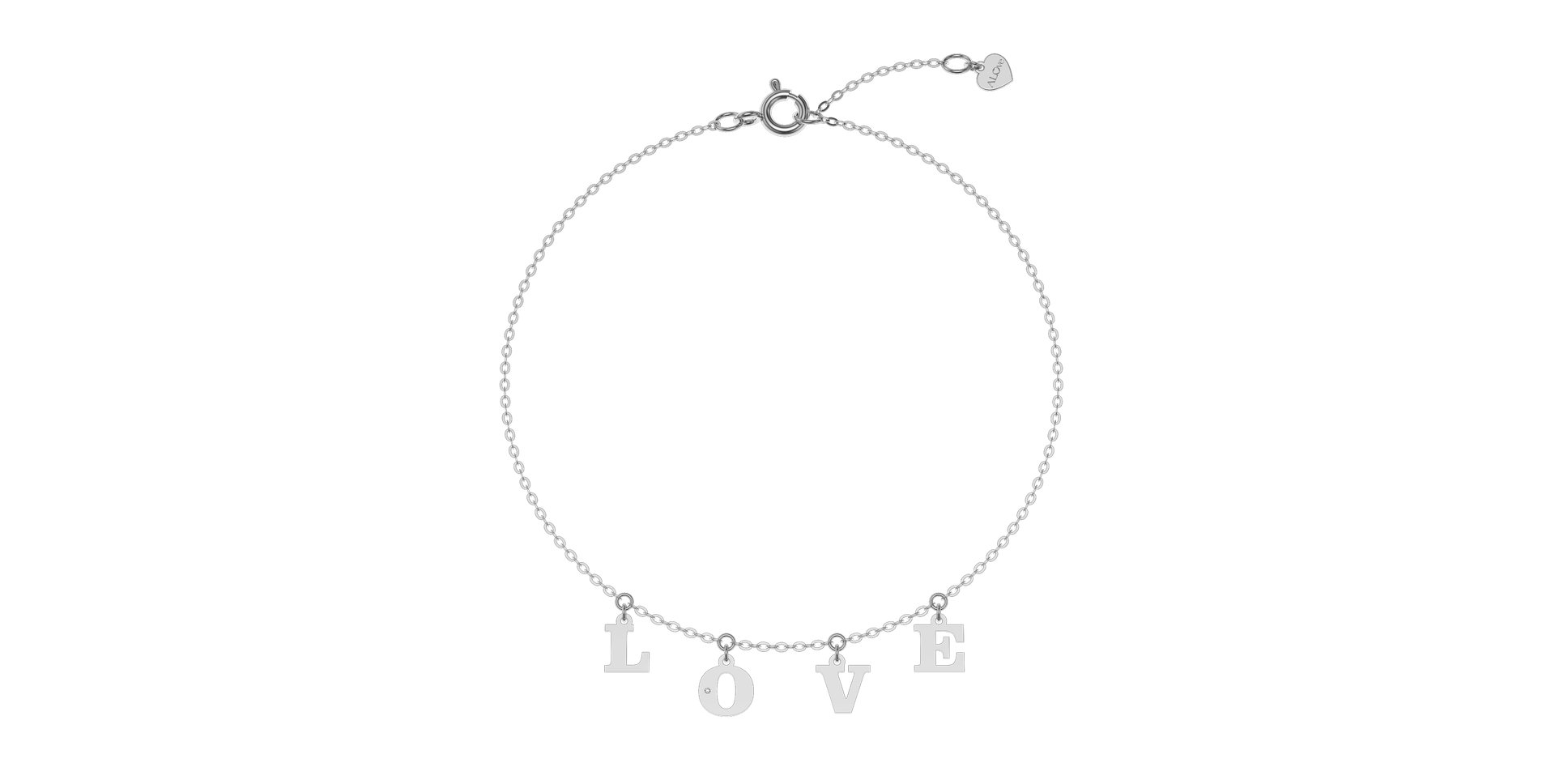 Náramok s diamantom Love