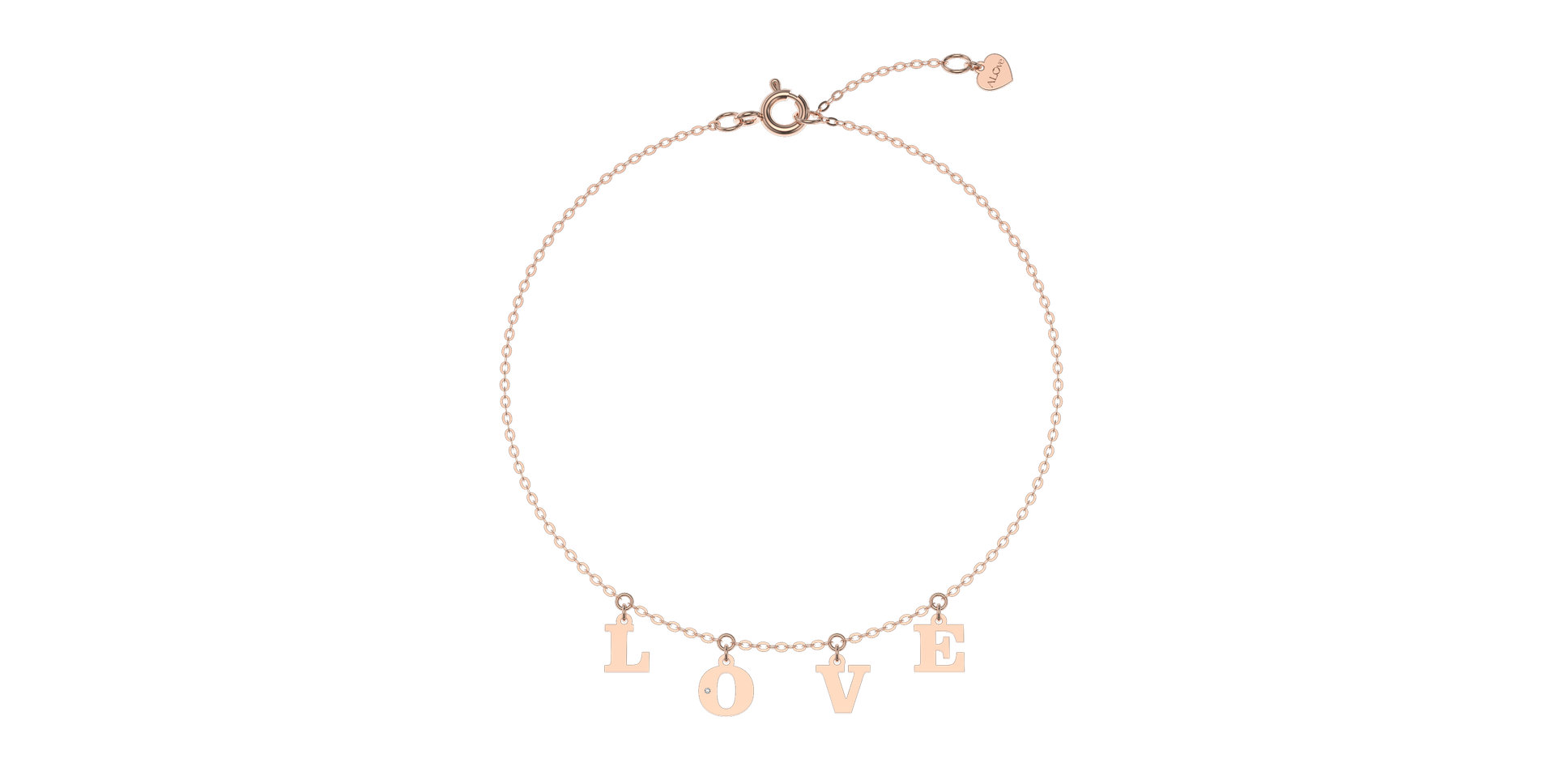 Náramok s diamantom Love