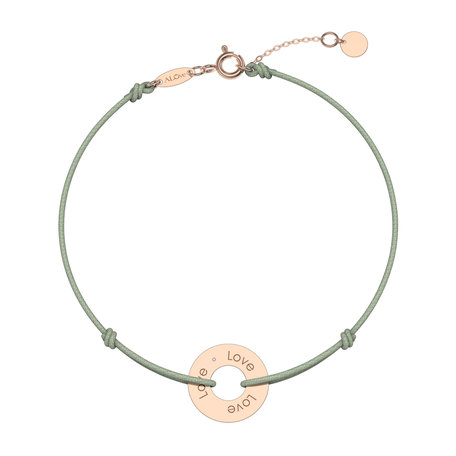 Diamantový náramok so šnúrkou Love Circle