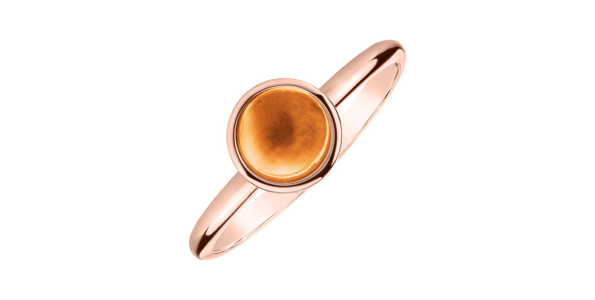 Prsteň s oranžovým mesačným kameňom Bonbon