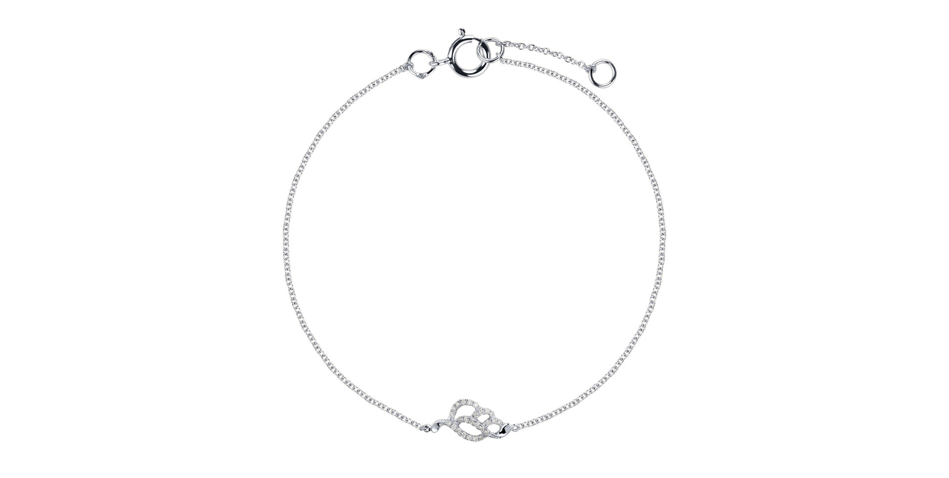 Náramok s diamantmi Sparkling Leaf