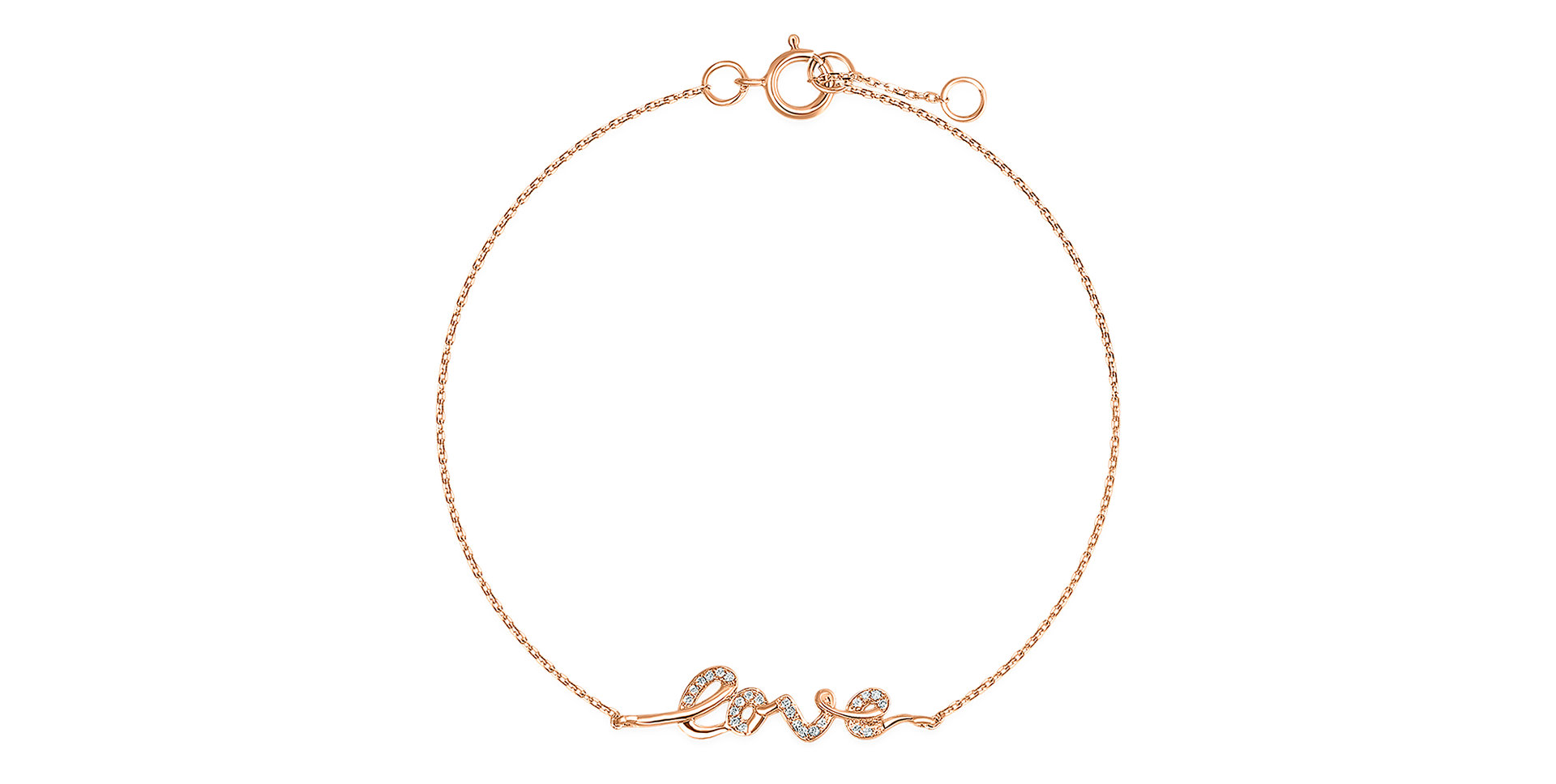 Náramok s diamantmi Love