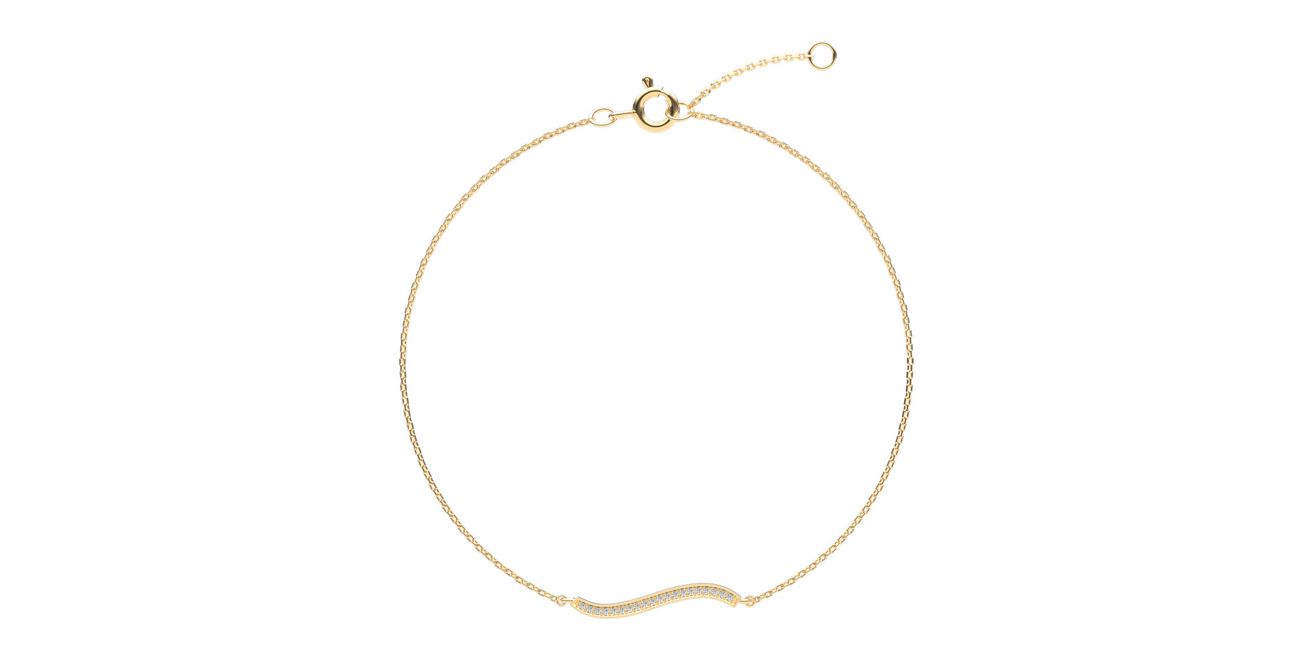 Náramok s diamantmi Wave