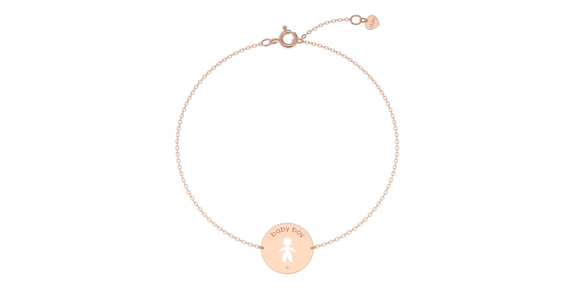 Náramok s diamantom Baby Boy