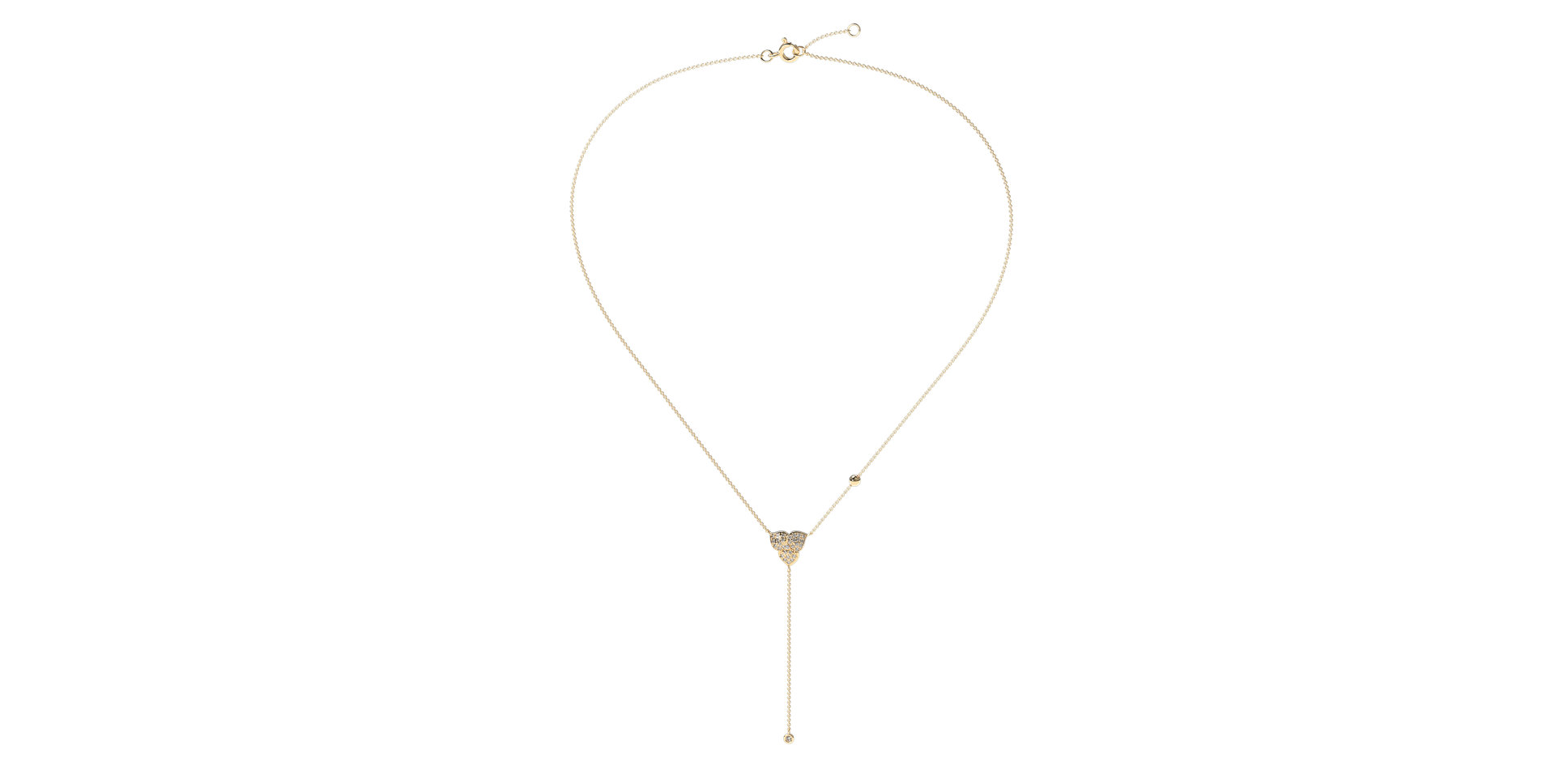 Náhrdelník s diamantmi Petal Waterfall