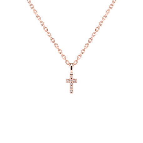 Prívesok s diamantmi Small Cross