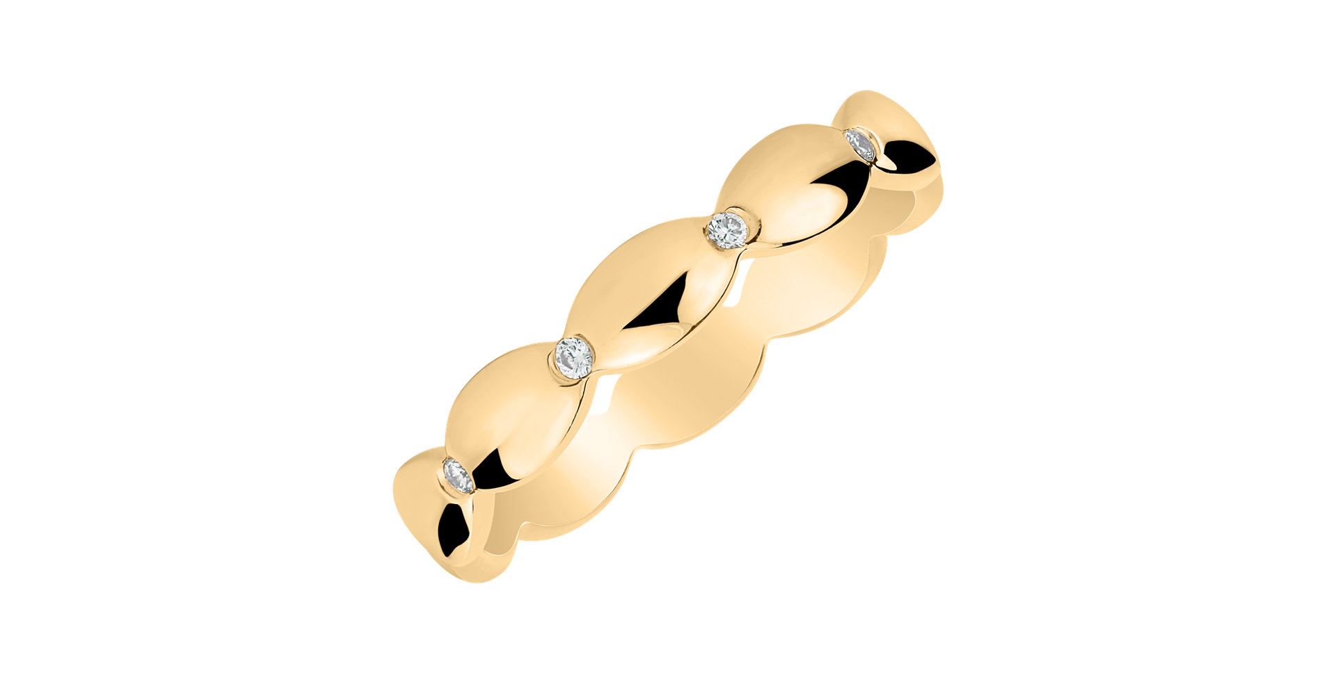 Prsteň s diamantmi Princess Crown