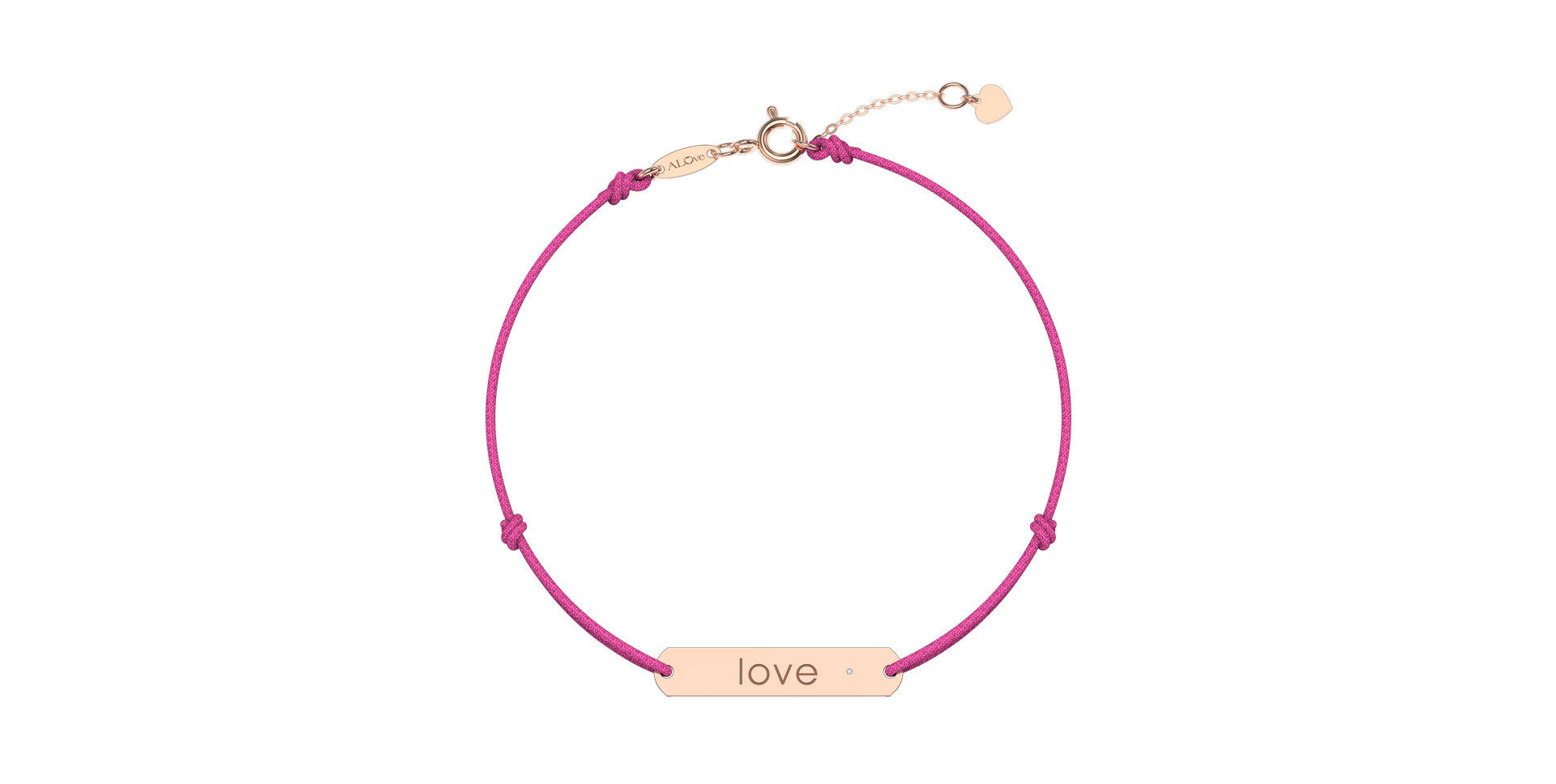 Diamantový náramok so šnúrkou Amour Love