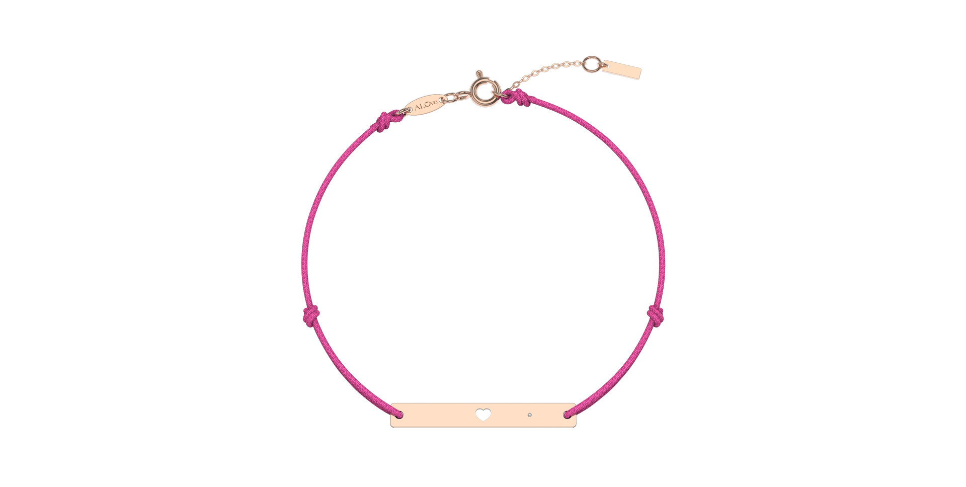 Diamantový náramok so šnúrkou Love U