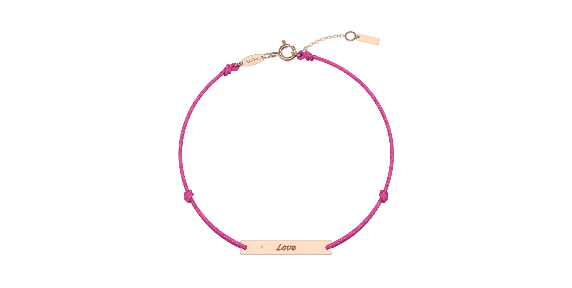 Diamantový náramok so šnúrkou Stamp Diamond