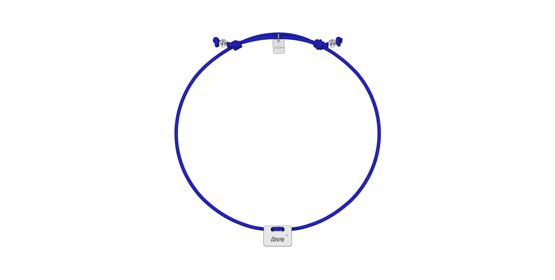 Diamantový náramok so šnúrkou Military Stamp Love