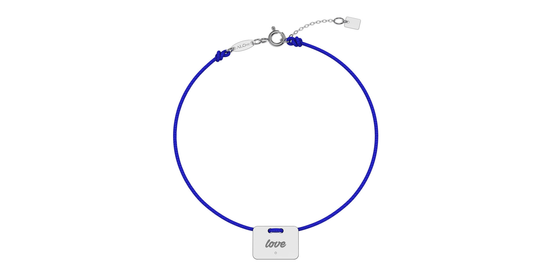 Diamantový náramok so šnúrkou Military Stamp Love