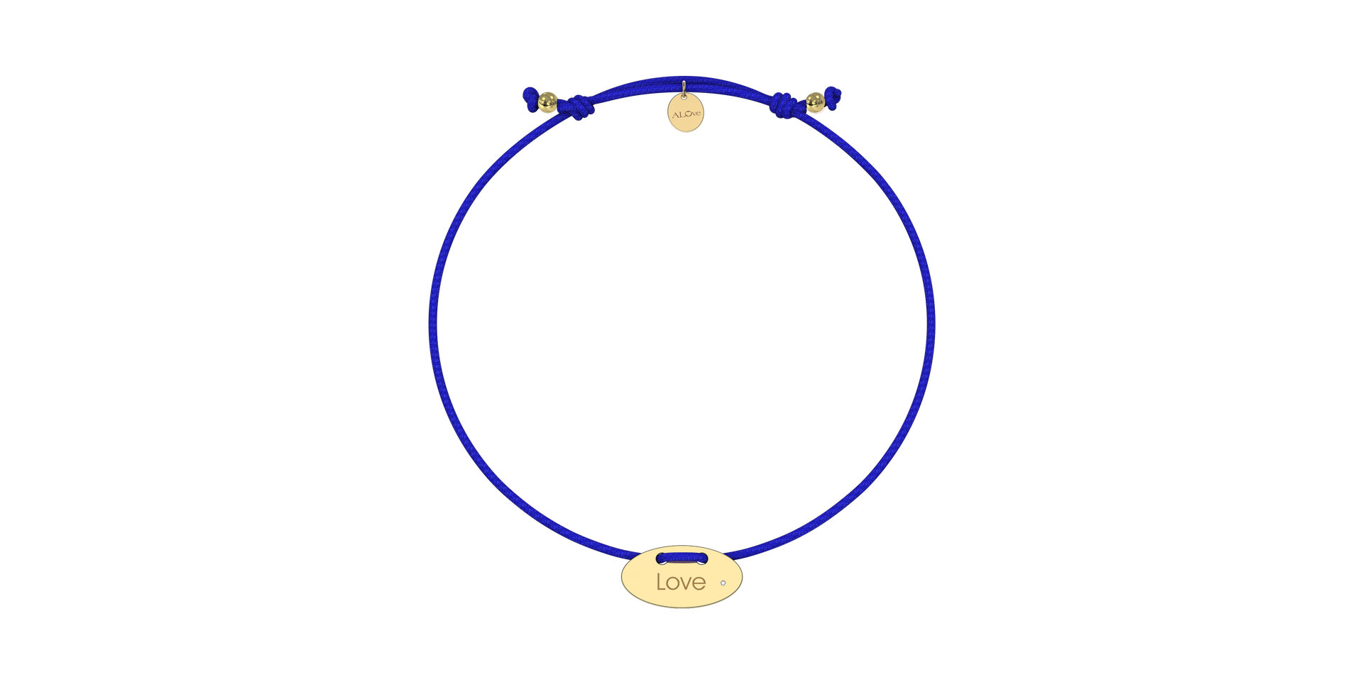 Diamantový náramok so šnúrkou Stamp