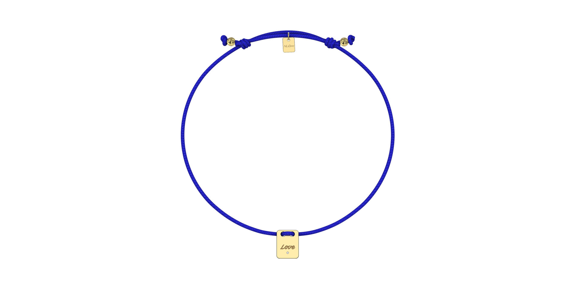 Diamantový náramok so šnúrkou Mini Stamp Love