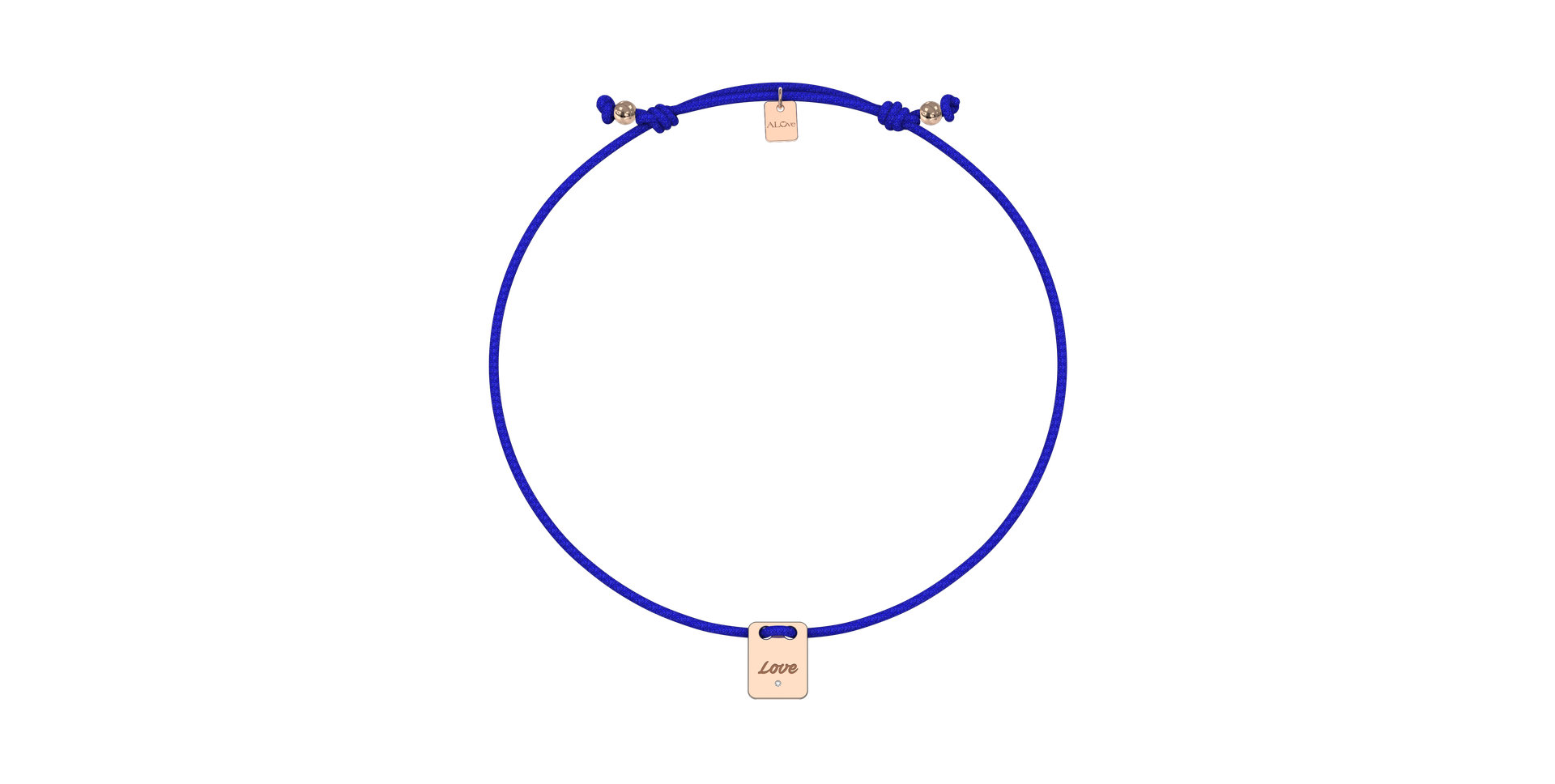 Diamantový náramok so šnúrkou Mini Stamp Love