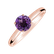 Prsteň s ametystom brazil Bonbon6