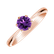 Prsteň s ametystom brazil Bonbon6