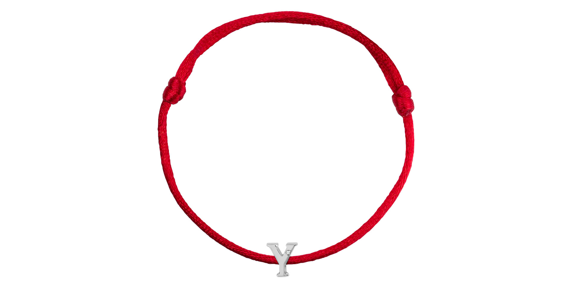 Diamantový náramok so šnúrkou Flat Line Y