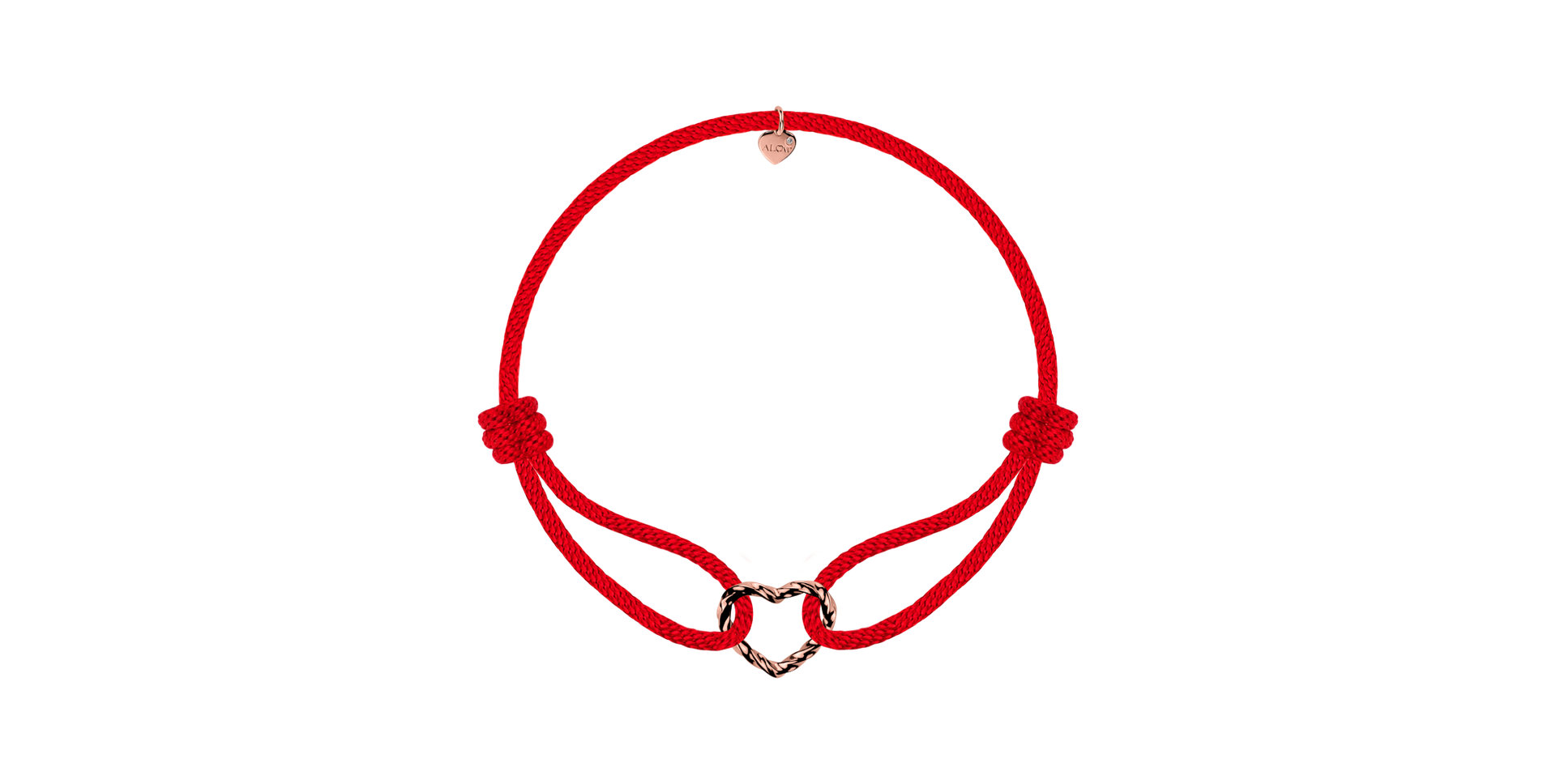 Diamantový náramok so šnúrkou Love