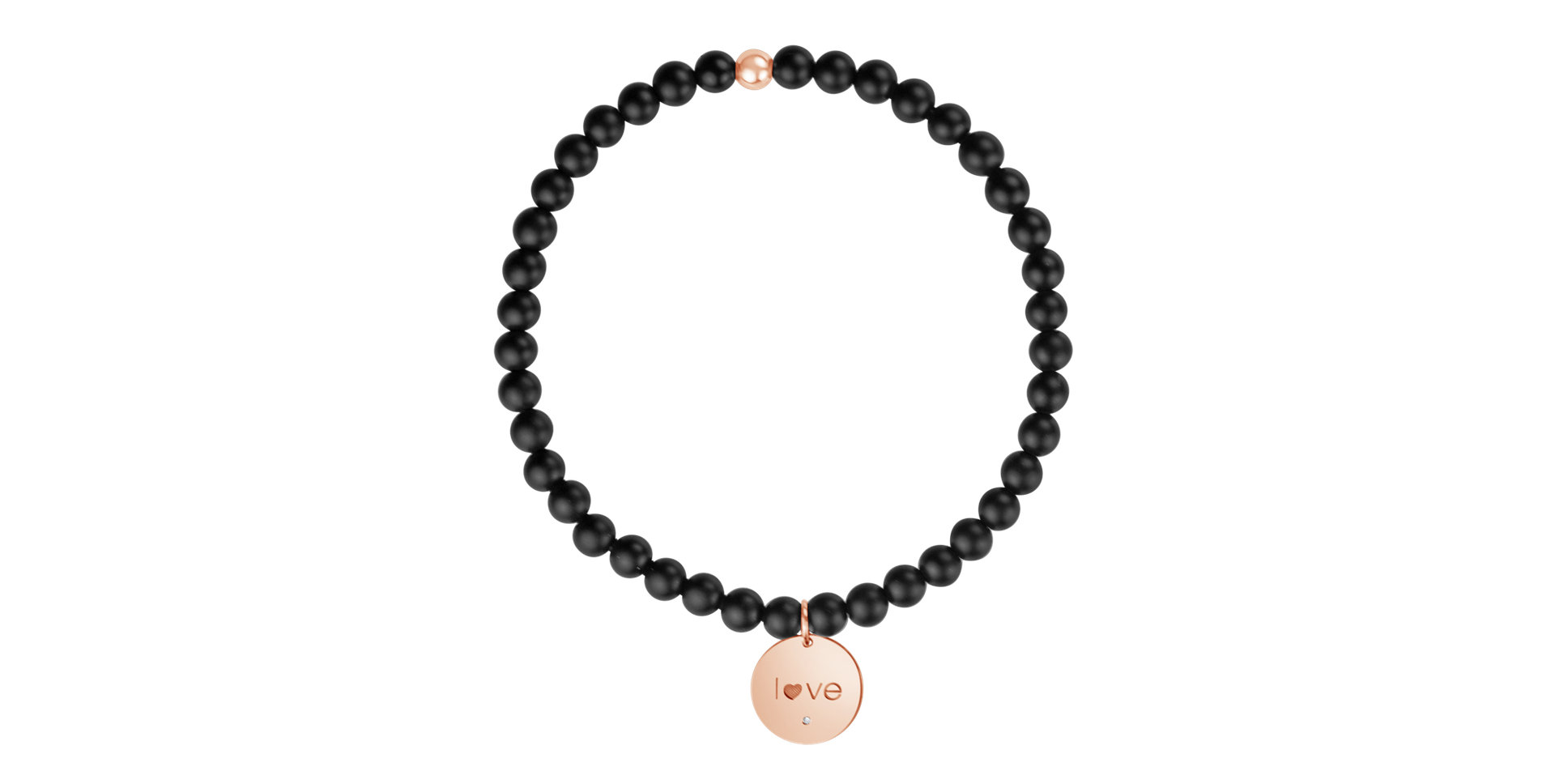 Diamantový náramok s achátmi Dark Love