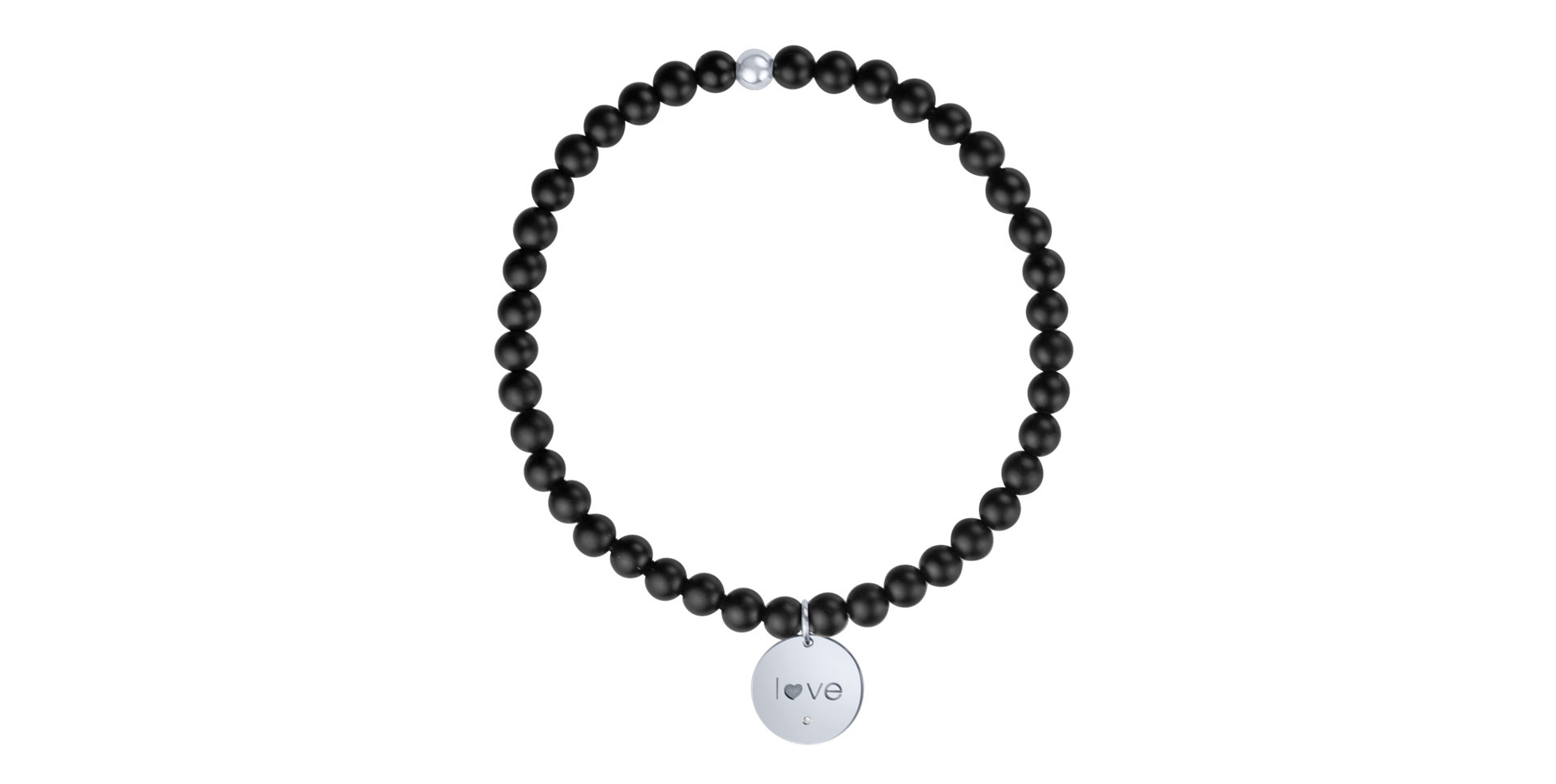 Diamantový náramok s achátmi Dark Love