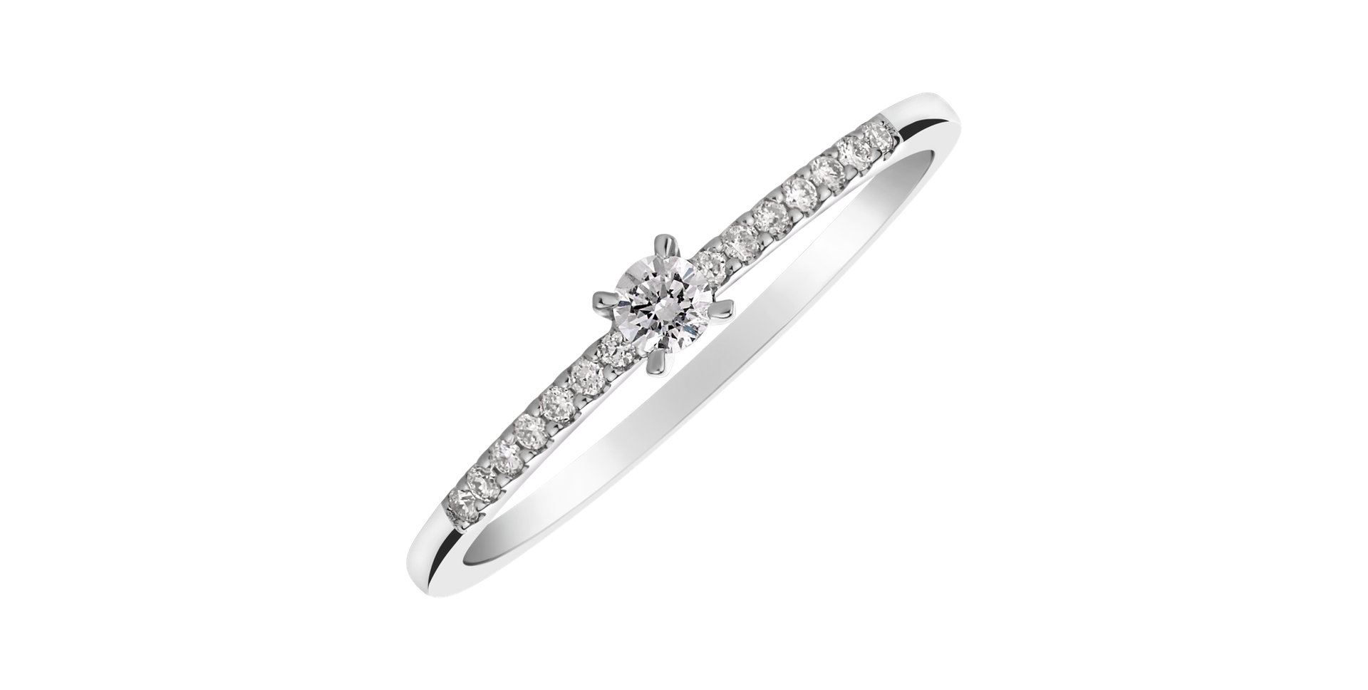 Prsteň s diamantmi Gem Simplicity