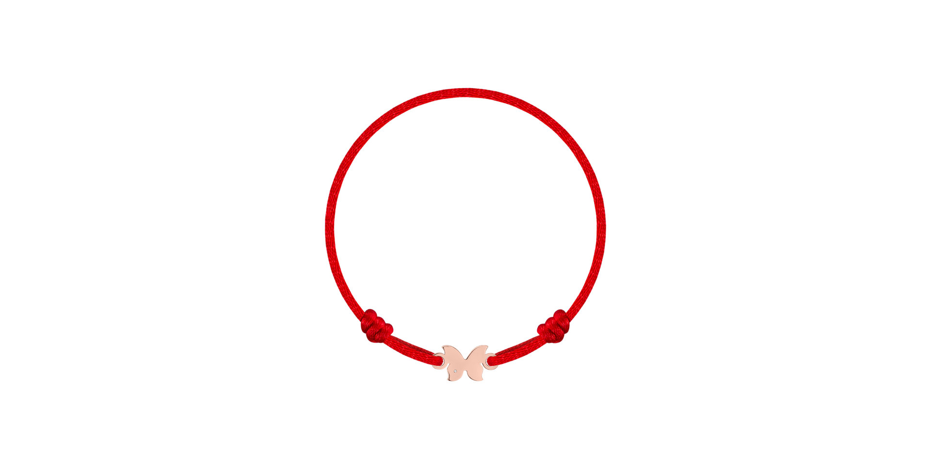 Detský diamantový náramok so šnúrkou Butterfly