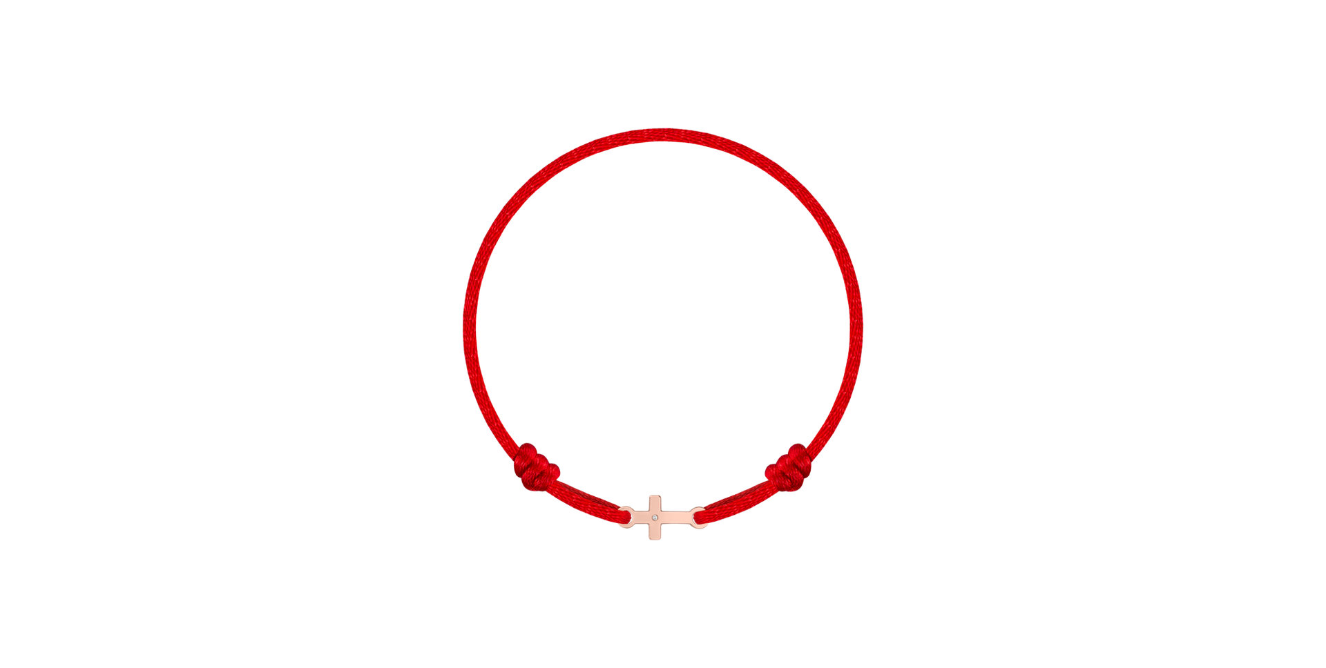 Detský diamantový náramok so šnúrkou Tiny Cross