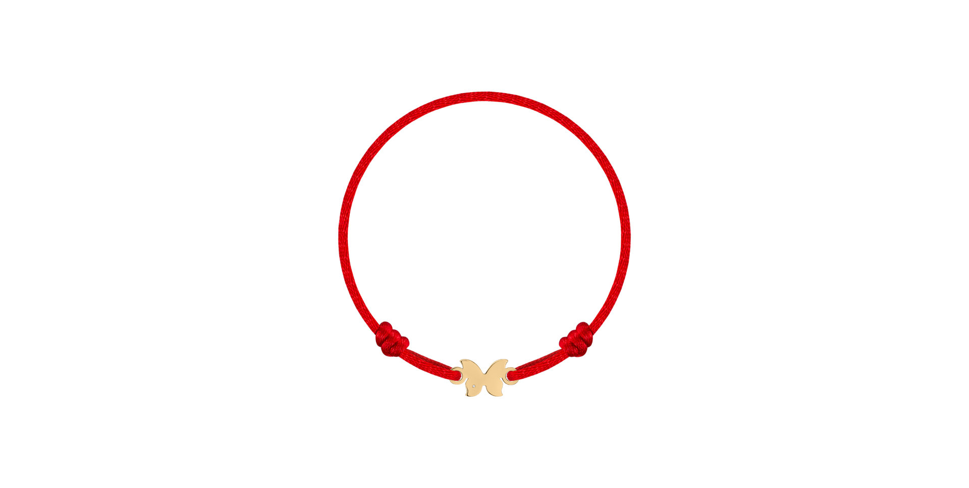 Detský diamantový náramok so šnúrkou Butterfly