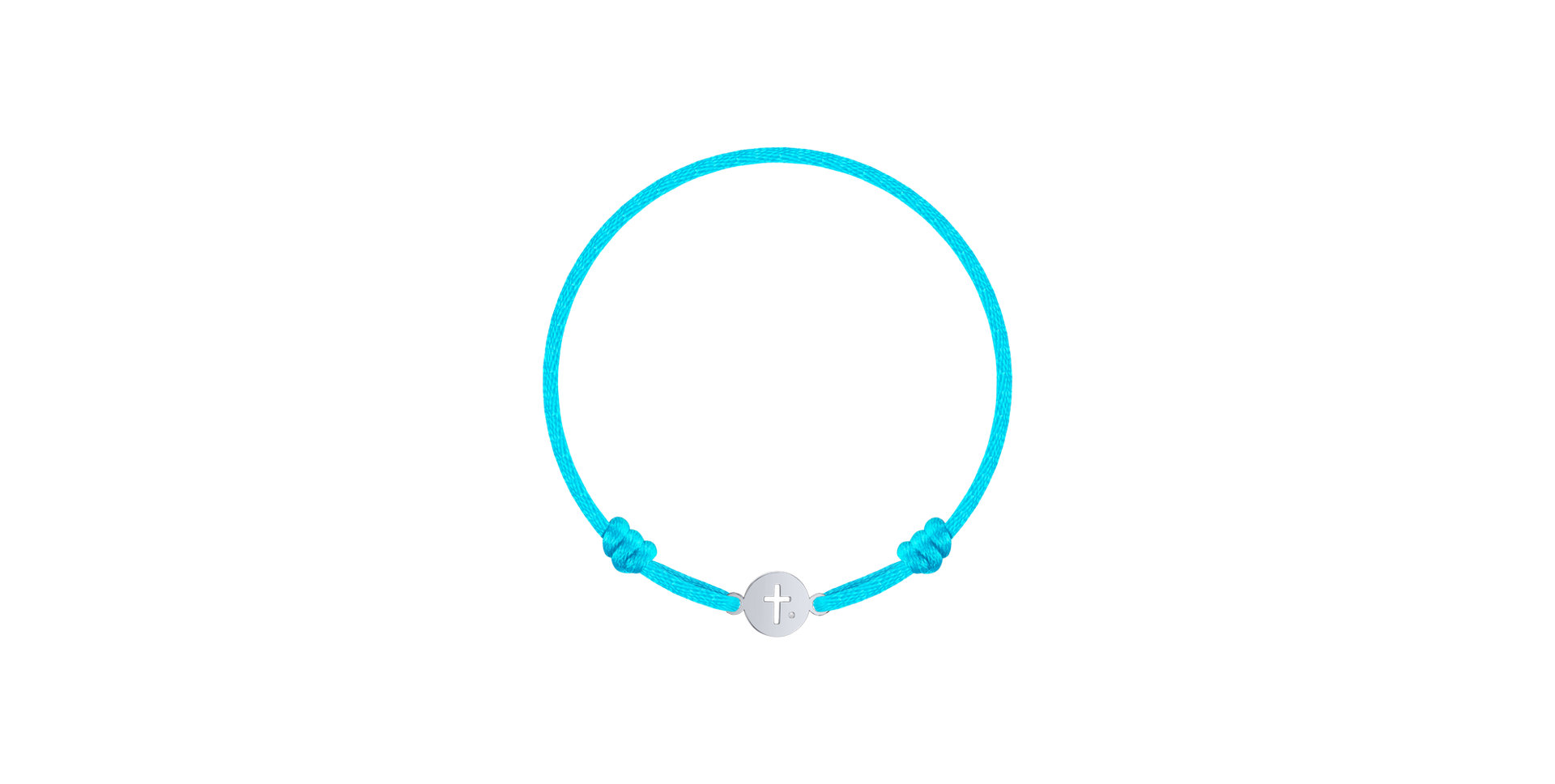 Detský diamantový náramok so šnúrkou Cross Circle