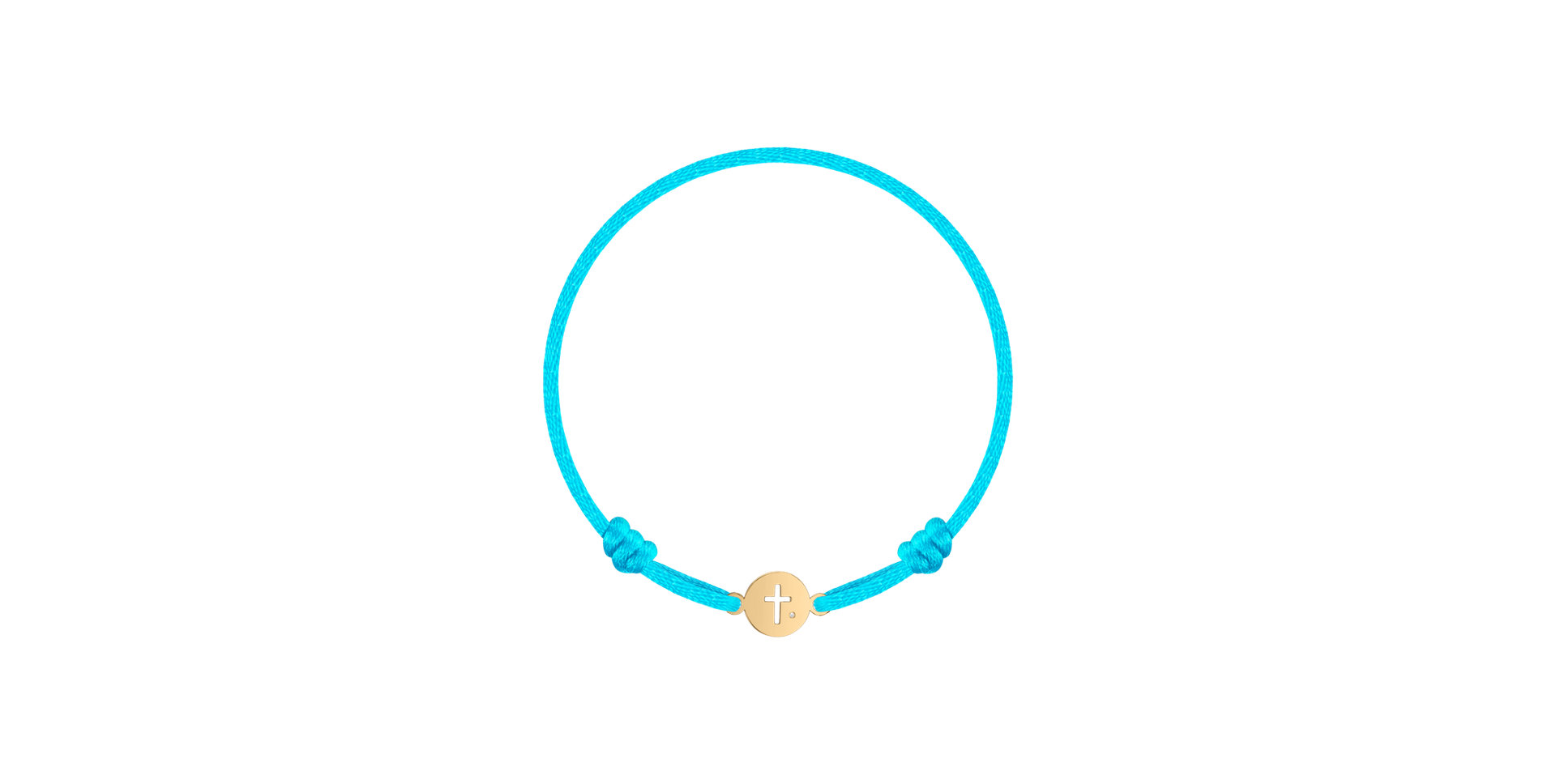Detský diamantový náramok so šnúrkou Cross Circle