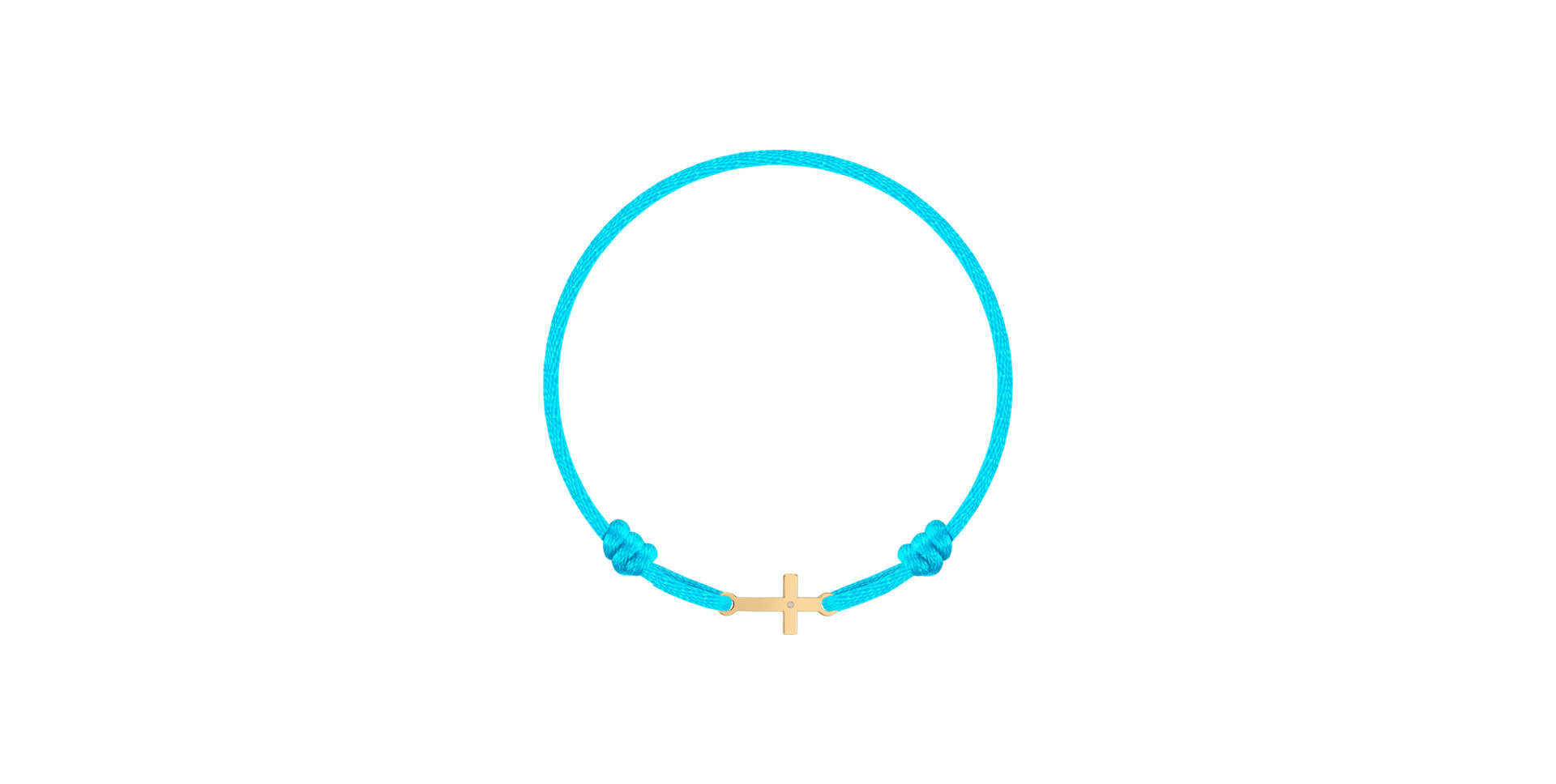 Detský diamantový náramok so šnúrkou Tiny Cross