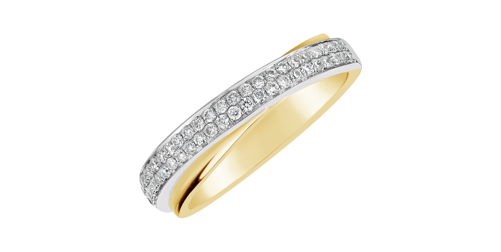 Prsteň s diamantmi Sparkle Ribbon