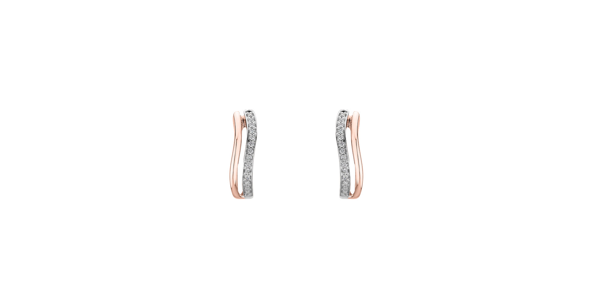 Náušnice s diamantmi Brilliant Waves