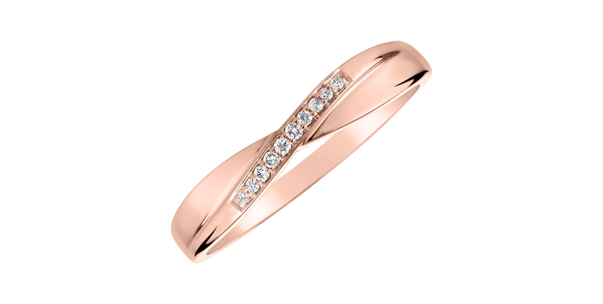 Prsteň s diamantmi Lovely Crossing